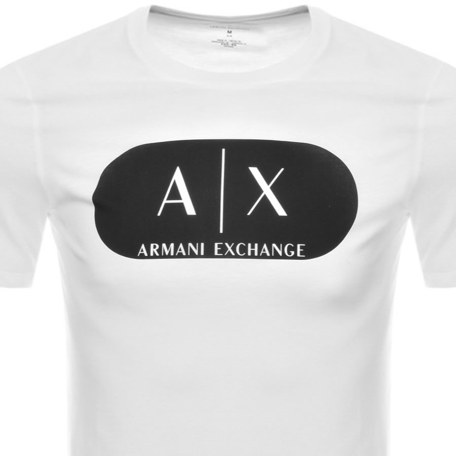 Alternative Image for ProductArmani Exchange Slim Crew Neck Logo T Shirt White2